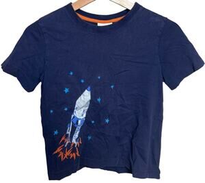 Hannah Andersson Boys Graphic T-shirt Rocket Size 120 (US 6-7)